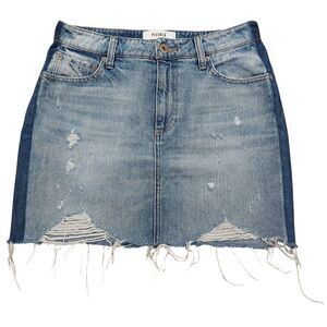 Pistola Jean Skirt Womens 28 Blue Mini Distressed Raw Hem Denim Cotton Casual